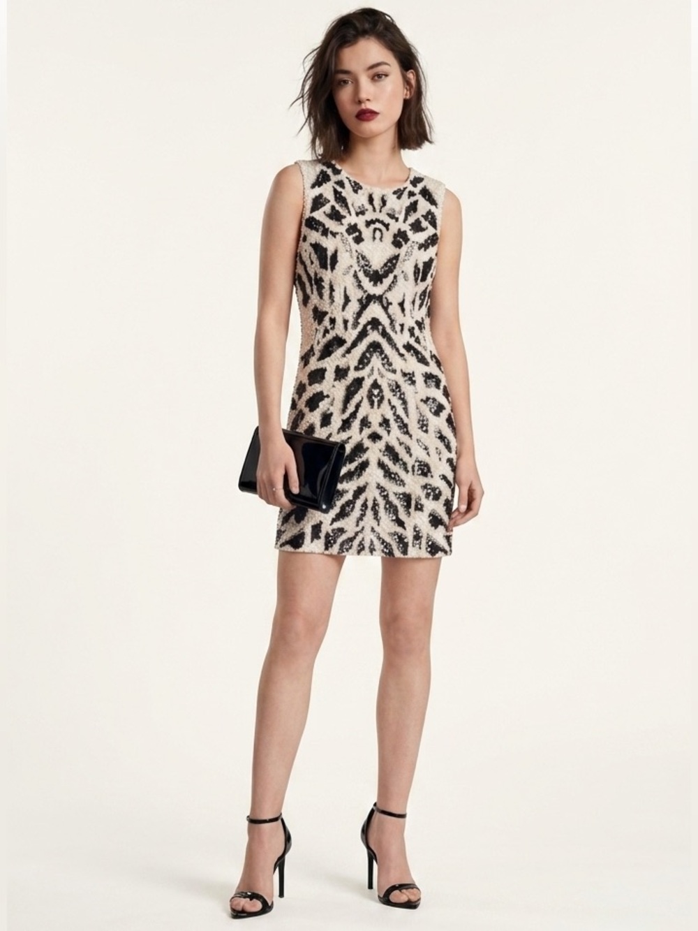 All Saints Pala Dress Hand Embellished Sequins Cocktail NYE Formal Mini Dress